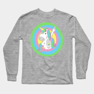 Rainbow unicorn (transparent stroke) Long Sleeve T-Shirt